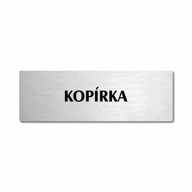 Kopírka, stříbrná popiska na dveře